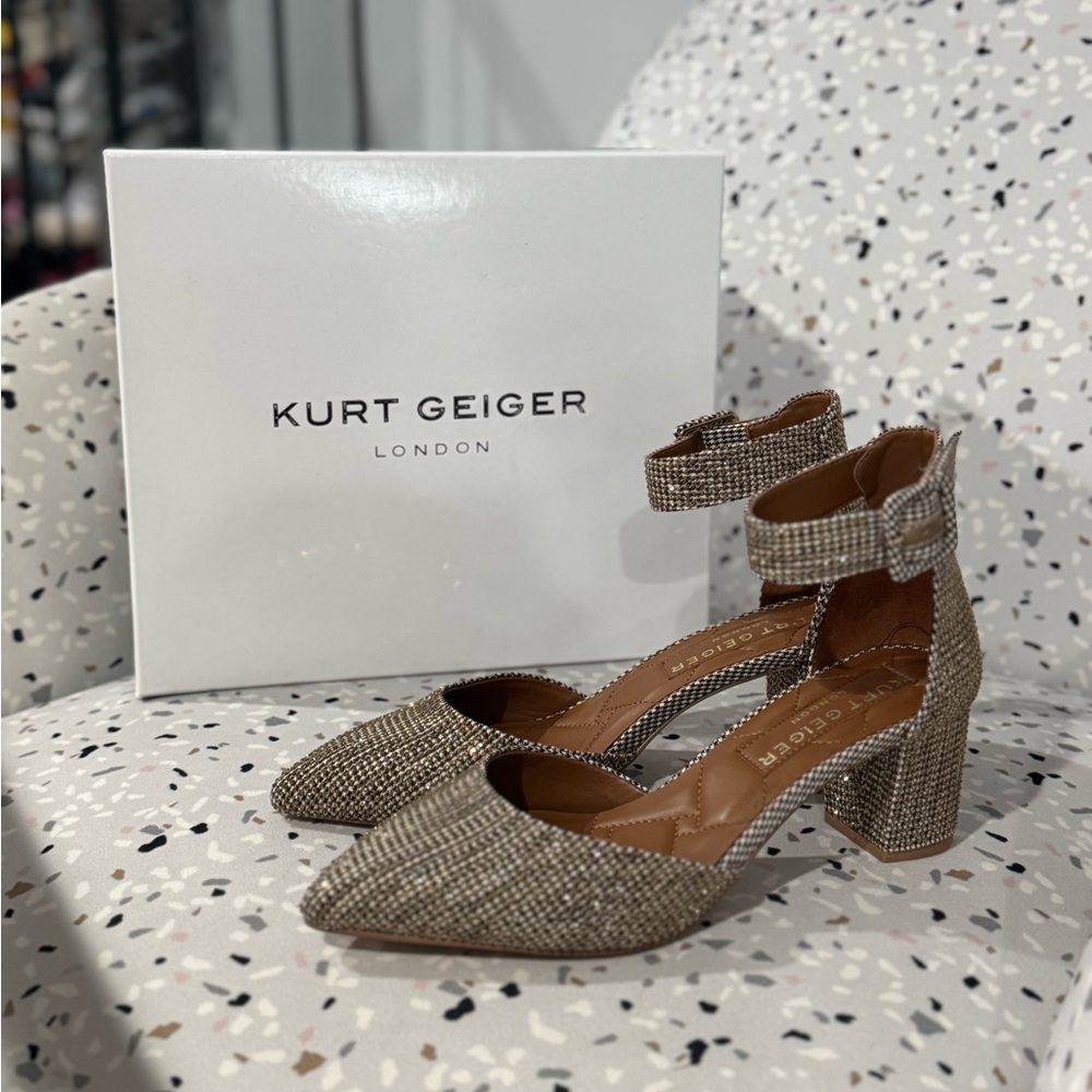 Kurt Geiger Brown Textured Heels